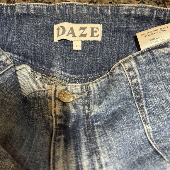 Anthropologie Daze Just Right Jeans Raw Hem Stretch Denim Women’s Size 27 New! - Picture 8 of 12